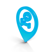 Hospital Pin Shape Glowing PNG & PSD Images