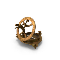 Opened Aged Vintage Compass With Sundial PNG & PSD Images