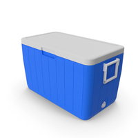 Plastic Big Cooler Box Blue PNG & PSD Images