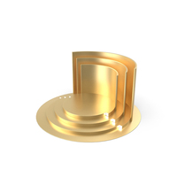 Gold Three Light Podium PNG & PSD Images