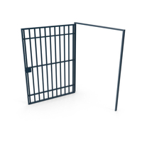 Blue Open Jail Door PNG & PSD Images