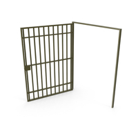 Green Open Jail Door PNG & PSD Images