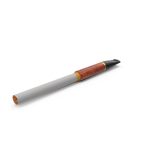 Vintage Cigarette Holder with Cigarette PNG & PSD Images