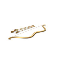 Gold Arrow And Bow PNG & PSD Images
