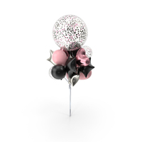 Bunch Of Glitter Confetti Balloons PNG & PSD Images