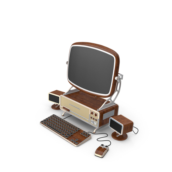 Old Style Computer 2010 PNG & PSD Images
