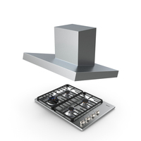 Cooktop Miele 4 Burner KM 3465 G and Range Hood PNG & PSD Images