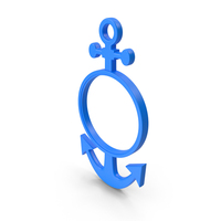 Ship Anchor Symbol Blue PNG & PSD Images