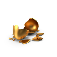 Egg Gold Broken PNG & PSD Images