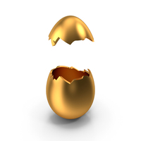 Egg Gold Broken PNG & PSD Images