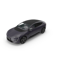 Avatr 12 EV Purple Color With Headlights On PNG & PSD Images