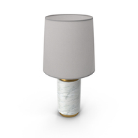 Small Pillar Table Lamp - Antique Brass PNG & PSD Images