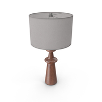 Turned Wood Table Lamp - Tall PNG & PSD Images
