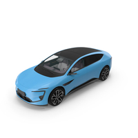 Generic Luxury Electric Sedan Blue Color PNG & PSD Images