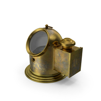 Vintage Marine Binnacle Boat Oil Lamp Old Brass PNG & PSD Images