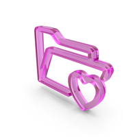 Heart With Folder Open Icon PNG & PSD Images