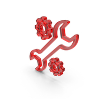 Out Line Wrench With Gear Icon PNG & PSD Images
