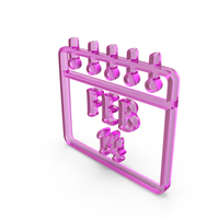 Valentine Day Calendar Feb 14 Icon PNG & PSD Images