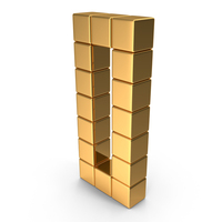 Digital Digit 0 Gold PNG & PSD Images