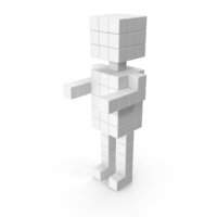 White Cubic Human Symbol PNG & PSD Images
