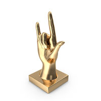 Figurine Hand Rock On Table Top PNG & PSD Images