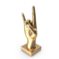 Figurine Hand Rock On Table Top PNG & PSD Images