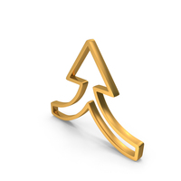 Gold Connection Arrow Up Outline Icon PNG & PSD Images