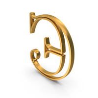 Gold Scruple Alchemy Mass Unit Outline Icon PNG & PSD Images