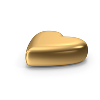 Gold Heart Symbol PNG & PSD Images