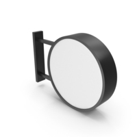 Black Round Signboard PNG & PSD Images
