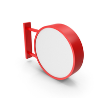 Red Round Signboard PNG & PSD Images