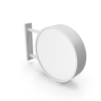 White Round Signboard PNG & PSD Images