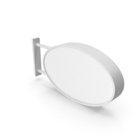 White Oval Signboard PNG & PSD Images
