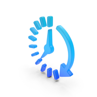 Clock Time Arrow Symbol Glowing PNG & PSD Images
