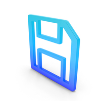 Floppy Symbol Glowing PNG & PSD Images