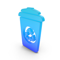 Garbage Bin With Recycle Symbol PNG & PSD Images