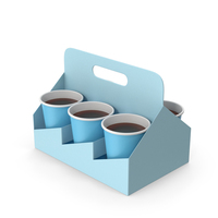 Coffee Cups In Drink Carrier PNG & PSD Images