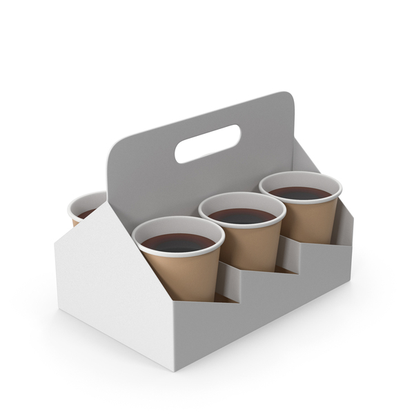 Coffee Cup In Drink Carrier PNG & PSD Images