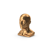 Golden Male Mannequin Head PNG & PSD Images