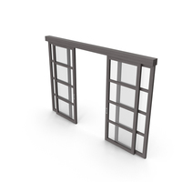 Black Open Sliding Door PNG & PSD Images