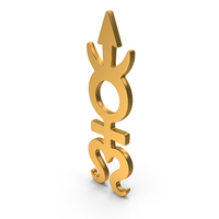 Astrological Alphabet MITHRA Icon Gold PNG & PSD Images