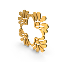Gold Box Frame Symbol PNG & PSD Images