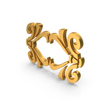 Rounded Border Frame Design Gold PNG & PSD Images