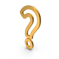 Gold Question Mark Outline Icon PNG & PSD Images