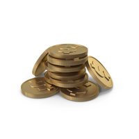 Stack of Gold Coins With Dollar Sign PNG & PSD Images