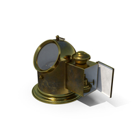 Antique Marine Binnacle Boat Oil Lamp Old Brass Open PNG & PSD Images