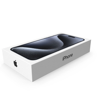 Apple iPhone 15 Pro Black Titanium Box PNG & PSD Images
