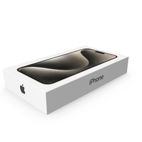 Apple iPhone 15 Pro Max Natural Titanium Packaging Box PNG & PSD Images
