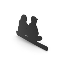 Sitting Couple Silhouette PNG & PSD Images