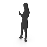 Young Woman Silhouette PNG & PSD Images